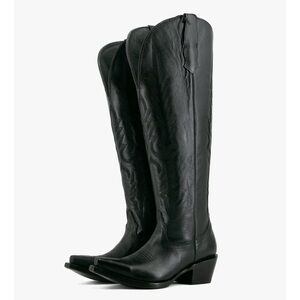 Rock’em Scarlett Tall Wide Calf Friendly Snip Toe Cowgirl Boot - Negro